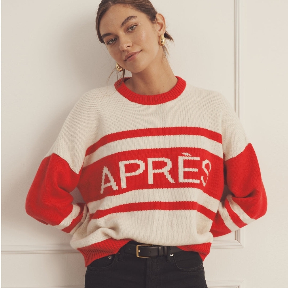 NAADAM Firecracker Red Apres Super Luxe Cashmere Sweater